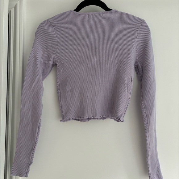 Forever 21 Light Lavender Ribbed Button Cardigan - Picture 6 of 6